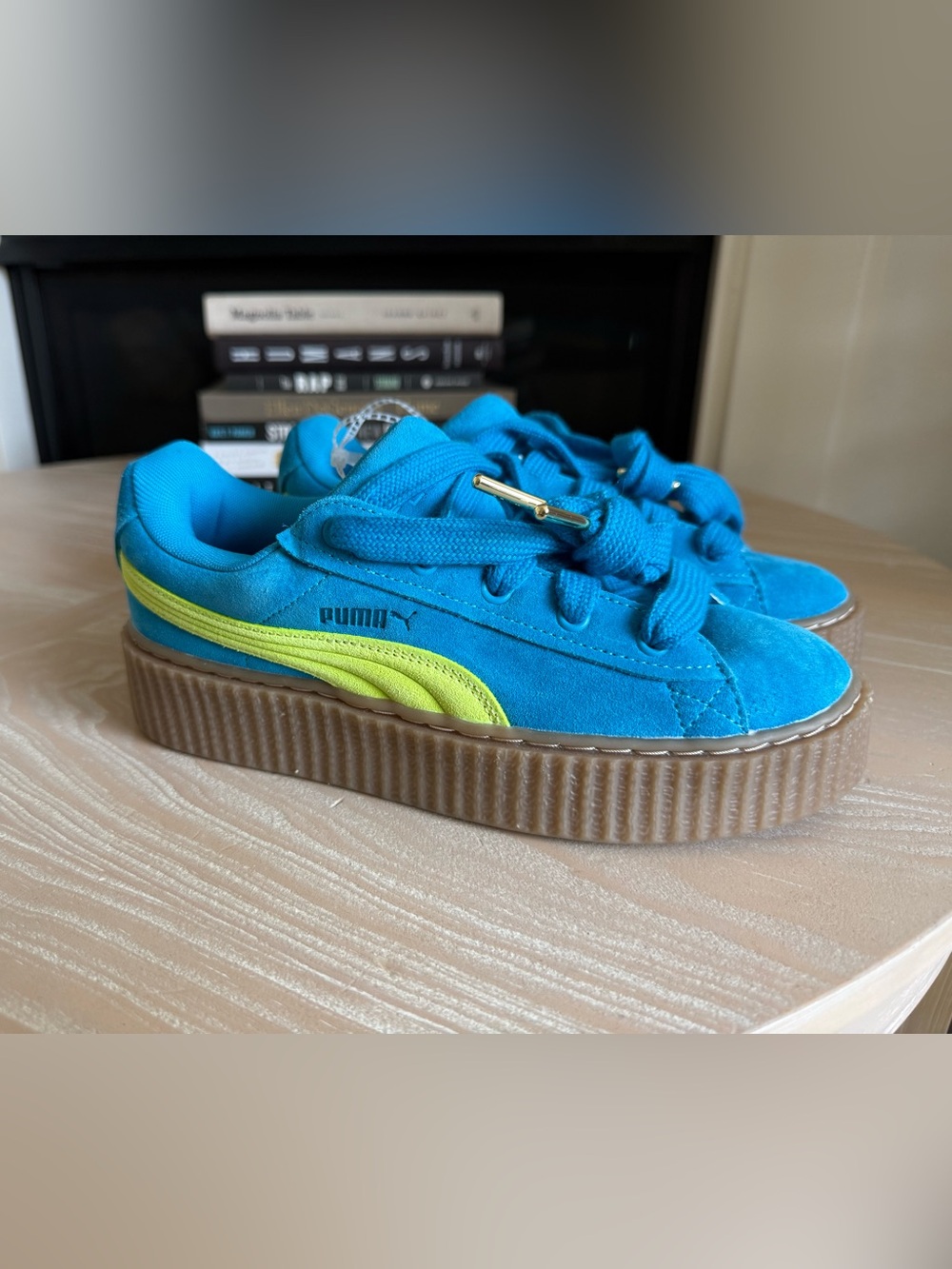 Puma X Fenty|Creeper sneakers in Blue Surf Suede chunky Platform Sneakers•••NWT - Picture 5 of 15